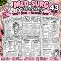 Med-Surg Nursing | 43-Page Nursing Student Study & Coloring Guide