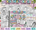 Mental Health Nursing Study Guide + Coloring Book | 20-Page Psych Nursing Guide