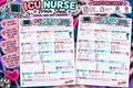 ICU Nurse Brain Sheet | Critical Care Shift Organizer | 2-Patient Printable